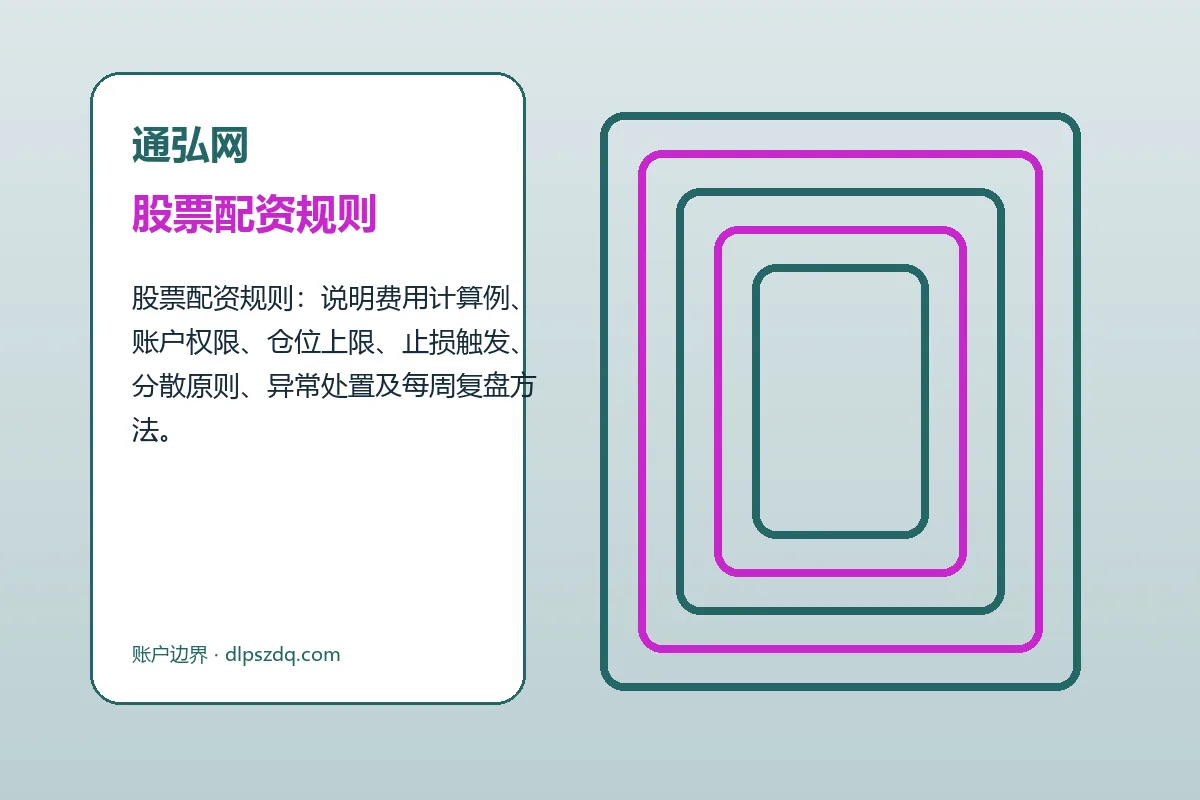 通弘网费用、账户与退出规则图解